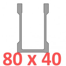 Соединительное крепление прямое трубы 80х40