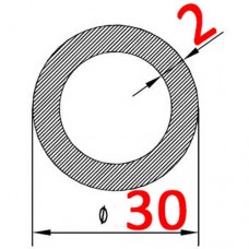 Труба алюминиевая 30х2 б.п. круглая