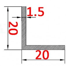 Уголок алюминиевый 20х20х1.5 AS