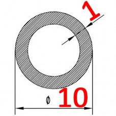 Труба алюминиевая 10х1 б.п. круглая