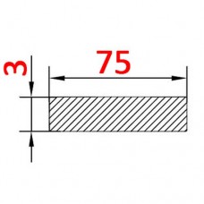 Алюминиевая полоса 75х3 AS