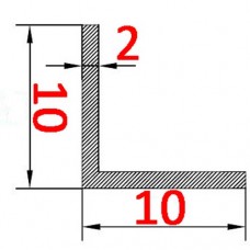 Уголок алюминиевый 10х10х2 AS