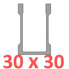 Соединительное крепление прямое трубы 30х30