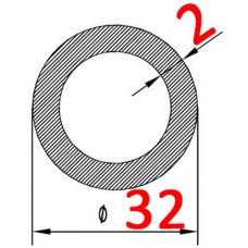 Труба алюминиевая 32х2 AS круглая