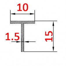 Тавр алюминиевый 15х10х1.5 AS