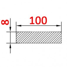 Алюминиевая полоса 100х8 б.п.