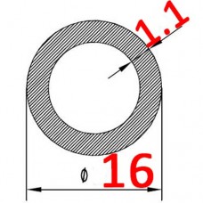 Труба алюминиевая 16х1.1 AS круглая
