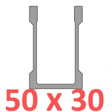 Соединительное крепление прямое трубы 50х30