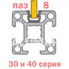 Уплотнитель для стекла паз 8 Уплотнитель для стекла паз 8