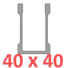 Соединительное крепление прямое трубы 40х40