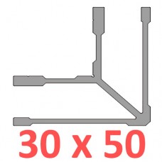 Соединительное крепление угловое трубы 50х30